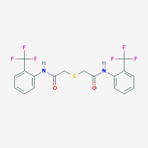 2-({2-oxo-2-[2-(trifluoromethyl)anilino]ethyl}sulfanyl)-N-[2-(trifluoromethyl)phenyl]acetamide
