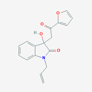 molecular formula C17H15NO4 B214908 3-[2-(furan-2-yl)-2-oxoethyl]-3-hydroxy-1-(prop-2-en-1-yl)-1,3-dihydro-2H-indol-2-one 