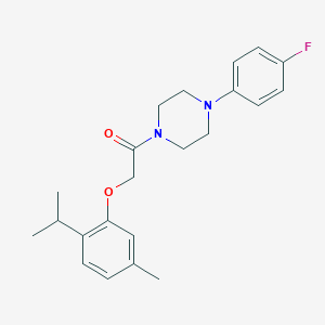 molecular formula C22H27FN2O2 B214909 1-(4-Fluorophenyl)-4-[(2-isopropyl-5-methylphenoxy)acetyl]piperazine 
