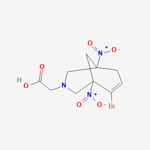 molecular formula C10H12BrN3O6 B214910 (6-Bromo-1,5-dinitro-3-azabicyclo[3.3.1]non-6-en-3-yl)acetic acid 