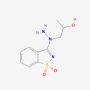 molecular formula C10H13N3O3S B214911 1-[1-(1,1-Dioxido-1,2-benzothiazol-3-yl)hydrazinyl]propan-2-ol 