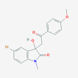 5-bromo-3-hydroxy-3-[2-(4-methoxyphenyl)-2-oxoethyl]-1-methyl-1,3-dihydro-2H-indol-2-one