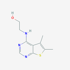 molecular formula C10H13N3OS B214923 2-[(5,6-Dimethylthieno[2,3-d]pyrimidin-4-yl)amino]ethanol 