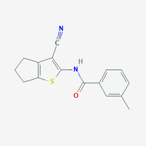 molecular formula C16H14N2OS B214930 N-(3-cyano-5,6-dihydro-4H-cyclopenta[b]thiophen-2-yl)-3-methylbenzamide 
