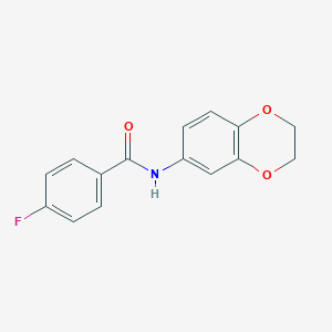 N-(2,3-dihydro-1,4-benzodioxin-6-yl)-4-fluorobenzamide