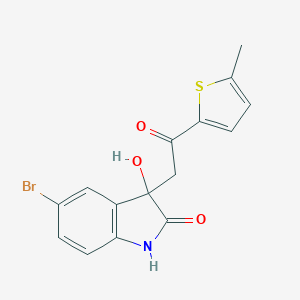 5-bromo-3-hydroxy-3-[2-(5-methylthiophen-2-yl)-2-oxoethyl]-1,3-dihydro-2H-indol-2-one