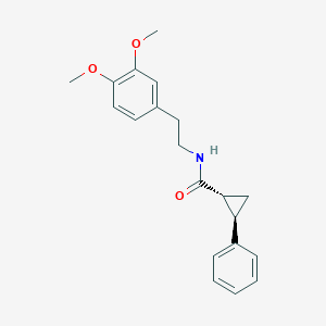 molecular formula C20H23NO3 B214940 N-[2-(3,4-dimethoxyphenyl)ethyl]-2-phenylcyclopropanecarboxamide 