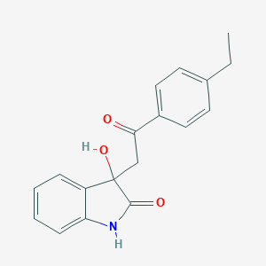 molecular formula C18H17NO3 B214941 3-[2-(4-ethylphenyl)-2-oxoethyl]-3-hydroxy-1,3-dihydro-2H-indol-2-one 