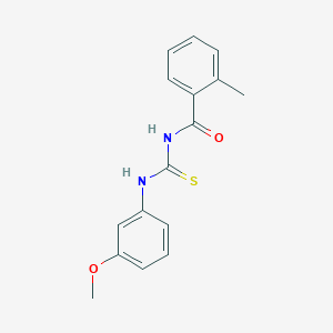 molecular formula C16H16N2O2S B214943 N-[(3-methoxyphenyl)carbamothioyl]-2-methylbenzamide 