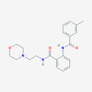 molecular formula C21H25N3O3 B214945 2-[(3-methylbenzoyl)amino]-N-[2-(4-morpholinyl)ethyl]benzamide 
