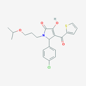 molecular formula C21H22ClNO4S B214952 5-(4-chlorophenyl)-3-hydroxy-1-(3-isopropoxypropyl)-4-(2-thienylcarbonyl)-1,5-dihydro-2H-pyrrol-2-one 