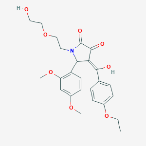 molecular formula C25H29NO8 B214956 5-(2,4-dimethoxyphenyl)-4-(4-ethoxybenzoyl)-3-hydroxy-1-[2-(2-hydroxyethoxy)ethyl]-1,5-dihydro-2H-pyrrol-2-one 
