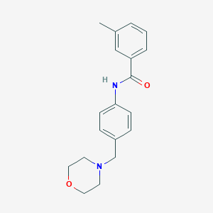 molecular formula C19H22N2O2 B214959 3-methyl-N-[4-(morpholin-4-ylmethyl)phenyl]benzamide 