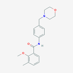 molecular formula C20H24N2O3 B214960 2-甲氧基-3-甲基-N-[4-(4-吗啉基甲基)苯基]苯甲酰胺 