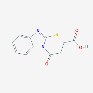 molecular formula C11H8N2O3S B214978 4-oxo-3,4-dihydro-2H-[1,3]thiazino[3,2-a]benzimidazole-2-carboxylic acid 