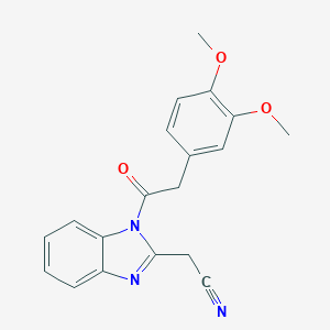 molecular formula C19H17N3O3 B214979 {1-[(3,4-dimethoxyphenyl)acetyl]-1H-benzimidazol-2-yl}acetonitrile 