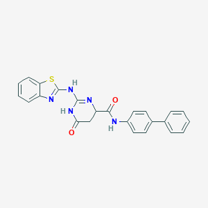 molecular formula C24H19N5O2S B214980 2-(1,3-benzothiazol-2-ylamino)-N-(biphenyl-4-yl)-6-oxo-1,4,5,6-tetrahydropyrimidine-4-carboxamide 