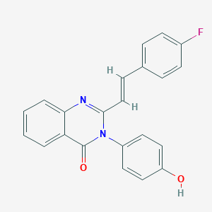 2-[2-(4-fluorophenyl)vinyl]-3-(4-hydroxyphenyl)-4(3H)-quinazolinone
