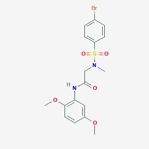 molecular formula C17H19BrN2O5S B214989 2-[[(4-bromophenyl)sulfonyl](methyl)amino]-N-(2,5-dimethoxyphenyl)acetamide 