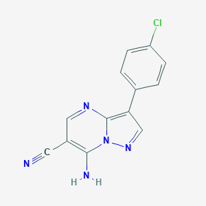 molecular formula C13H8ClN5 B214990 7-Amino-3-(4-chlorophenyl)pyrazolo[1,5-a]pyrimidine-6-carbonitrile 