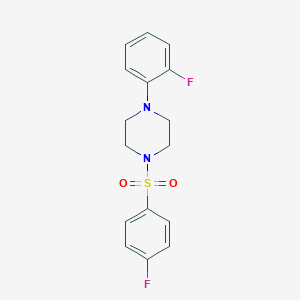 molecular formula C16H16F2N2O2S B214992 1-(2-Fluorophenyl)-4-[(4-fluorophenyl)sulfonyl]piperazine 
