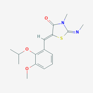 molecular formula C16H20N2O3S B214997 5-(2-Isopropoxy-3-methoxybenzylidene)-3-methyl-2-(methylimino)-1,3-thiazolidin-4-one 