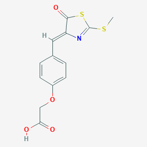 molecular formula C13H11NO4S2 B214999 (4-{(Z)-[2-(methylthio)-5-oxo-1,3-thiazol-4(5H)-ylidene]methyl}phenoxy)acetic acid 