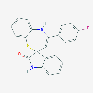 molecular formula C22H15FN2OS B215007 4'-(4-fluorophenyl)spiro[1H-indole-3,2'-5H-1,5-benzothiazepine]-2-one 