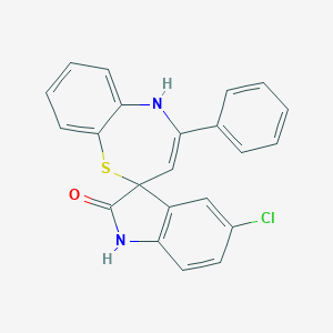 molecular formula C22H15ClN2OS B215009 5-chloro-4'-phenylspiro[1H-indole-3,2'-5H-1,5-benzothiazepine]-2-one 