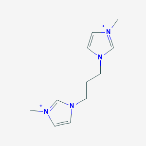 molecular formula C11H18N4+2 B215012 1-methyl-3-[3-(1-methyl-1H-imidazol-3-ium-3-yl)propyl]-1H-imidazol-3-ium 