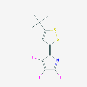 molecular formula C11H10I3NS2 B215021 (2Z)-2-(5-tert-butyldithiol-3-ylidene)-3,4,5-triiodopyrrole 