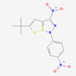 molecular formula C14H14N4O4S2 B215022 7-Tert-butyl-4-nitro-2-(4-nitrophenyl)-1lambda4,8-dithia-2,3-diazabicyclo[3.3.0]octa-1(5),3,6-triene 