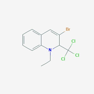molecular formula C12H11BrCl3N B215025 2-(Trichloromethyl)-1,2-dihydro-3-bromo-1-ethylquinoline 
