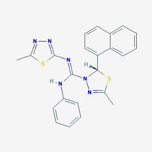 molecular formula C23H20N6S2 B215032 (2S)-5-methyl-N'-(5-methyl-1,3,4-thiadiazol-2-yl)-2-naphthalen-1-yl-N-phenyl-2H-1,3,4-thiadiazole-3-carboximidamide 