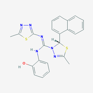 molecular formula C23H20N6OS2 B215033 N-(2-hydroxyphenyl)-5-methyl-N'-(5-methyl-1,3,4-thiadiazol-2-yl)-2-(1-naphthyl)-1,3,4-thiadiazole-3(2H)-carboximidamide 