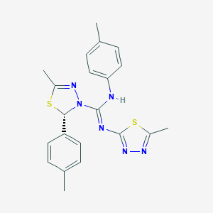molecular formula C21H22N6S2 B215035 (2S)-5-methyl-N,2-bis(4-methylphenyl)-N'-(5-methyl-1,3,4-thiadiazol-2-yl)-2H-1,3,4-thiadiazole-3-carboximidamide 