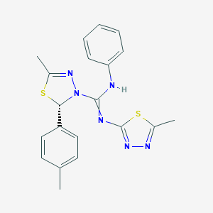 molecular formula C20H20N6S2 B215036 (2S)-5-methyl-2-(4-methylphenyl)-N'-(5-methyl-1,3,4-thiadiazol-2-yl)-N-phenyl-2H-1,3,4-thiadiazole-3-carboximidamide 
