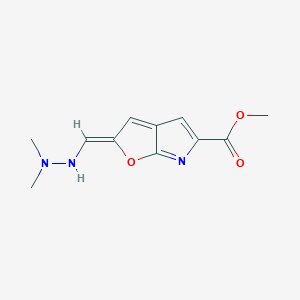 molecular formula C11H13N3O3 B215048 methyl (2Z)-2-[(2,2-dimethylhydrazinyl)methylidene]furo[2,3-b]pyrrole-5-carboxylate 