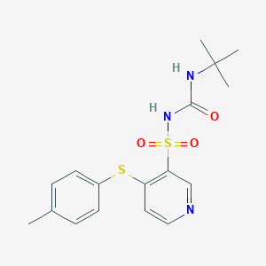 molecular formula C17H21N3O3S2 B215051 3-({[(Tert-butylamino)carbonyl]amino}sulfonyl)-4-[(4-methylphenyl)sulfanyl]pyridine 