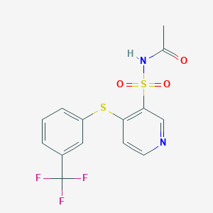 molecular formula C14H11F3N2O3S2 B215052 N-acetyl-4-{[3-(trifluoromethyl)phenyl]sulfanyl}-3-pyridinesulfonamide 