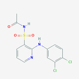 N-acetyl-2-(3,4-dichloroanilino)-3-pyridinesulfonamide