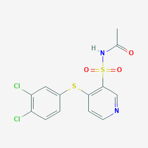molecular formula C13H10Cl2N2O3S2 B215055 N-acetyl-4-[(3,4-dichlorophenyl)sulfanyl]-3-pyridinesulfonamide 