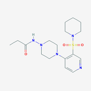 molecular formula C17H27N5O3S B215058 N-{4-[3-(1-piperidinylsulfonyl)-4-pyridinyl]-1-piperazinyl}propanamide 