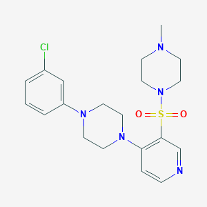 molecular formula C20H26ClN5O2S B215060 1-(3-Chlorophenyl)-4-{3-[(4-methyl-1-piperazinyl)sulfonyl]-4-pyridinyl}piperazine 