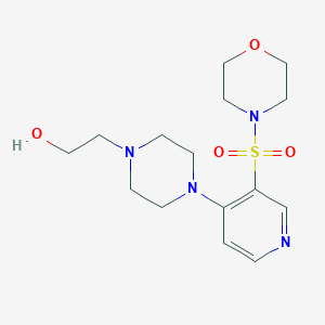 molecular formula C15H24N4O4S B215065 2-{4-[3-(4-Morpholinylsulfonyl)-4-pyridinyl]-1-piperazinyl}ethanol 