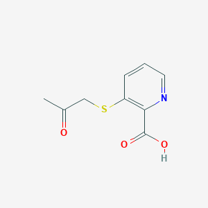 molecular formula C9H9NO3S B215071 3-[(2-Oxopropyl)sulfanyl]-2-pyridinecarboxylic acid 