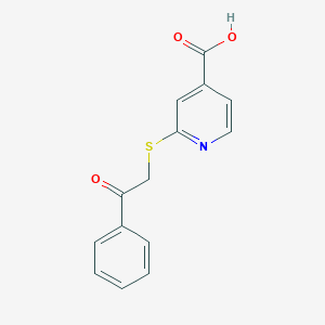 molecular formula C14H11NO3S B215072 2-[(2-Oxo-2-phenylethyl)sulfanyl]isonicotinic acid 