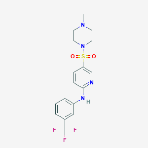 molecular formula C17H19F3N4O2S B215077 5-[(4-methyl-1-piperazinyl)sulfonyl]-N-[3-(trifluoromethyl)phenyl]-2-pyridinamine 