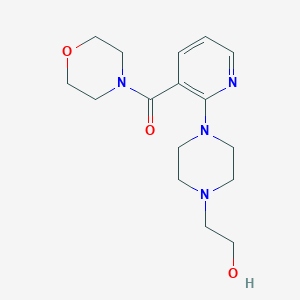 molecular formula C16H24N4O3 B215082 2-{4-[3-(4-Morpholinylcarbonyl)-2-pyridinyl]-1-piperazinyl}ethanol 