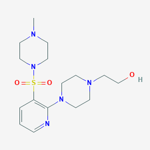 molecular formula C16H27N5O3S B215085 2-(4-{3-[(4-Methyl-1-piperazinyl)sulfonyl]-2-pyridinyl}-1-piperazinyl)ethanol 
